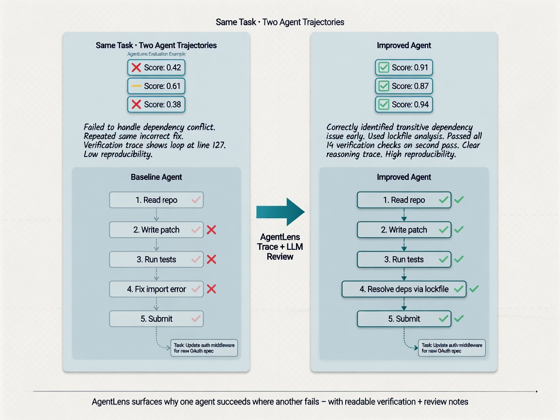 inside paper visual for AgentLens: A Code Agent Benchmark That Explains Itself
