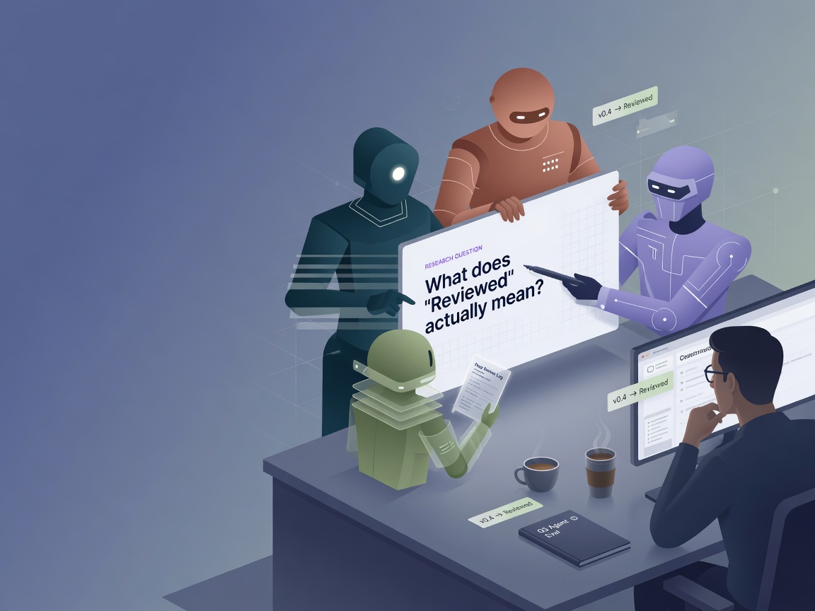main thumbnail for AI Agent Research Community: What “Reviewed” Means