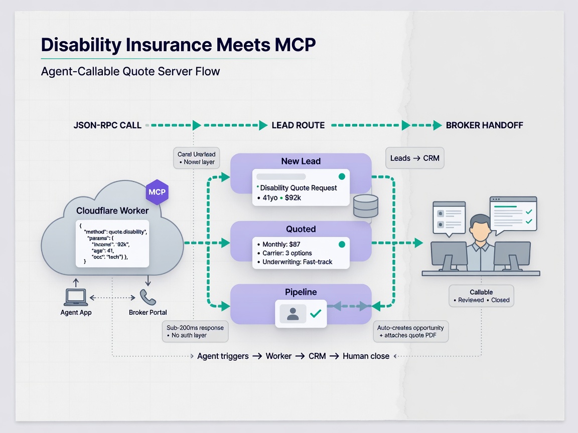 inside paper visual for Disability Insurance Meets MCP: An Agent-Callable Quote Server