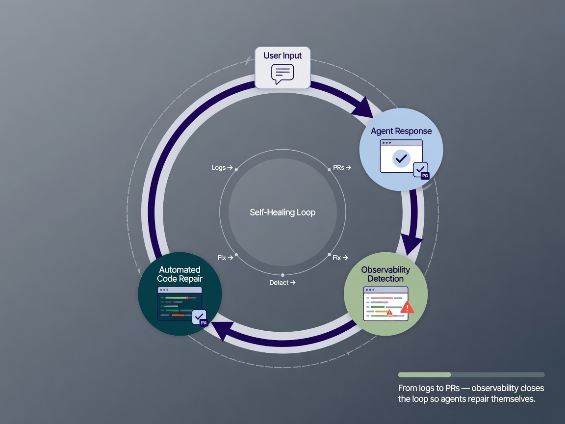 closing highlight visual for From Logs to PRs: Closing the Loop on AI Agent Observability