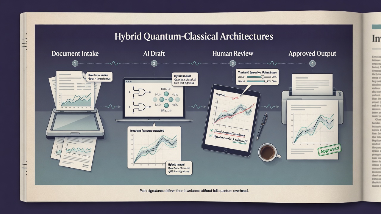 inside paper visual for Hybrid Quantum-Classical Architectures: Solving Time Series Invariance with Path Signatures: Turning the Idea Into a Useful Workflow