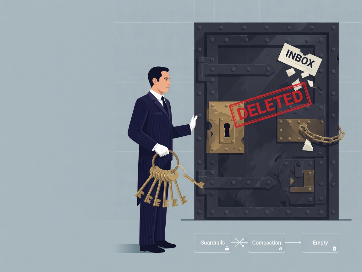closing highlight visual for OpenClaw Deleted an Inbox: When Compaction Eats Your Guardrails