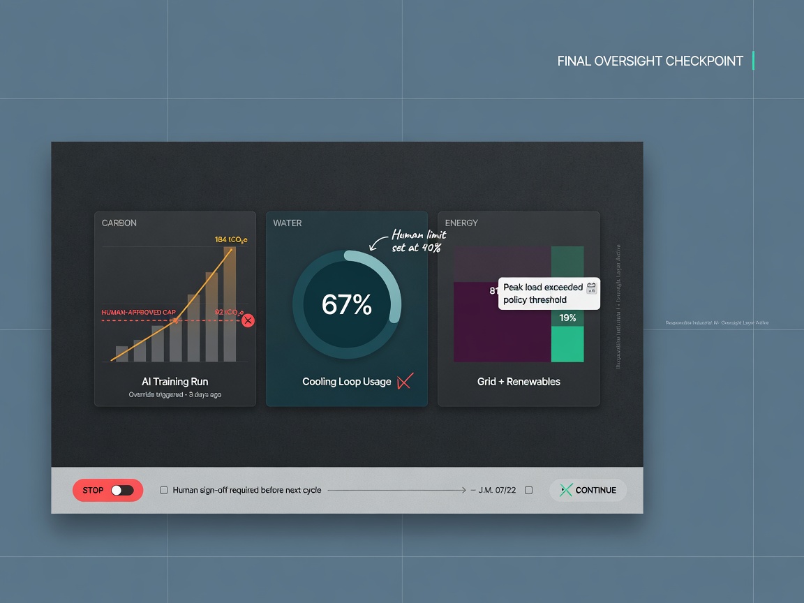 closing highlight visual for Responsible Industrial AI: Where Human Oversight Actually Ends