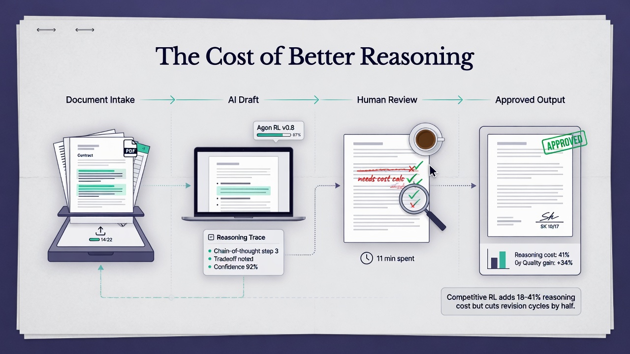 inside paper visual for The Cost of Better Reasoning: Why Agon’s Competitive RL Matters: Turning the Idea Into a Useful Workflow