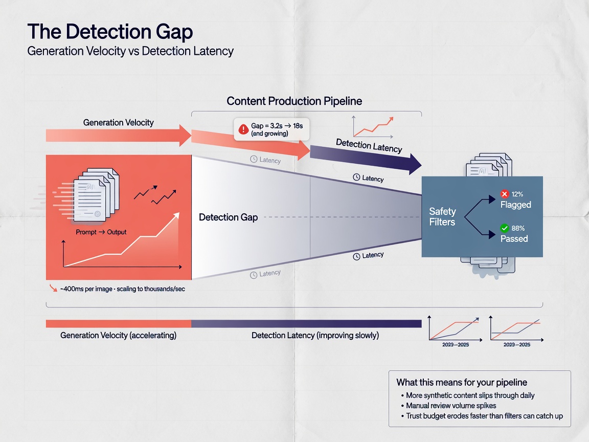 inside paper visual for The Detection Gap: Why AI Generation is Outpacing Safety Filters