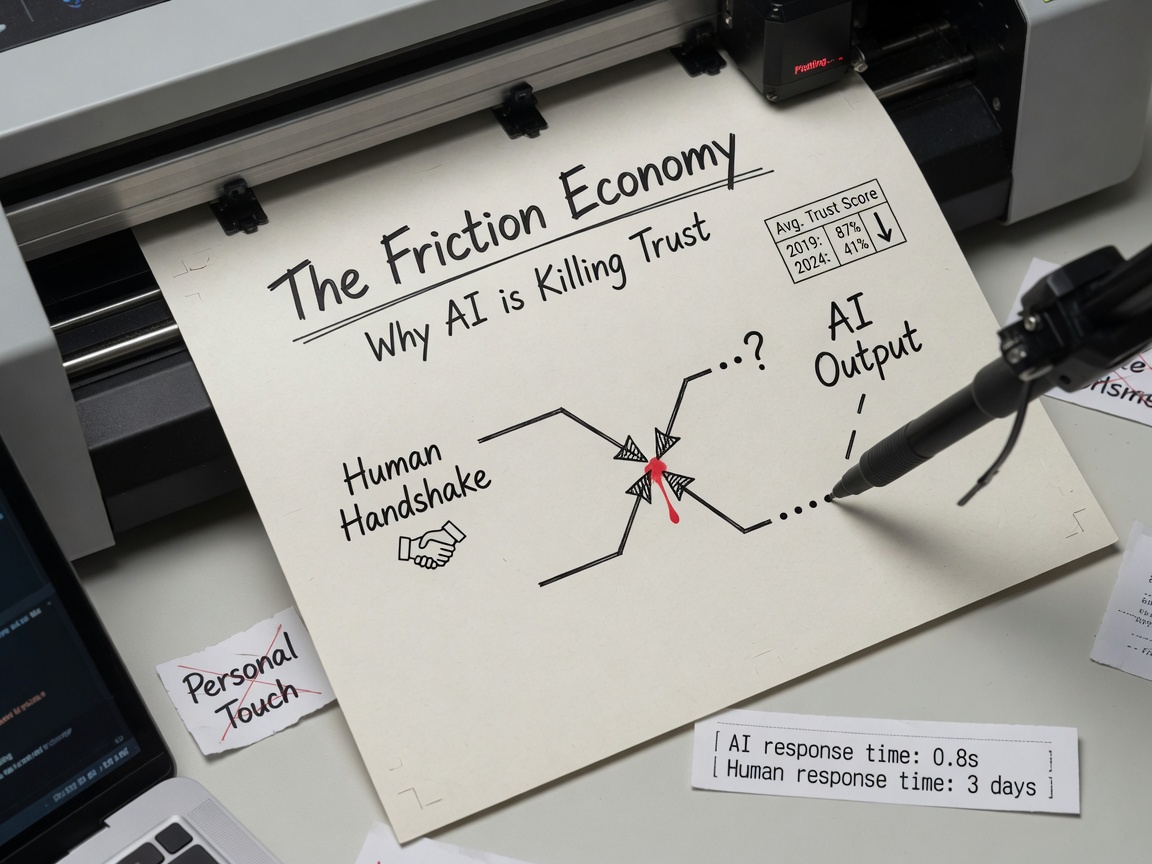 inside paper visual for The Friction Economy: Why AI is Killing Trust