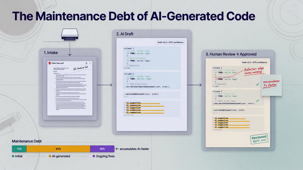 inside paper visual for The Maintenance Debt of AI-Generated Code: Turning the Idea Into a Useful Workflow