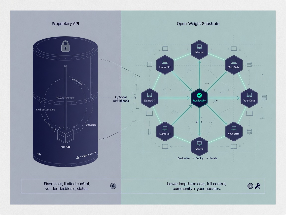 inside paper visual for The Shift Toward Open-Weight Models as the Standard AI Substrate