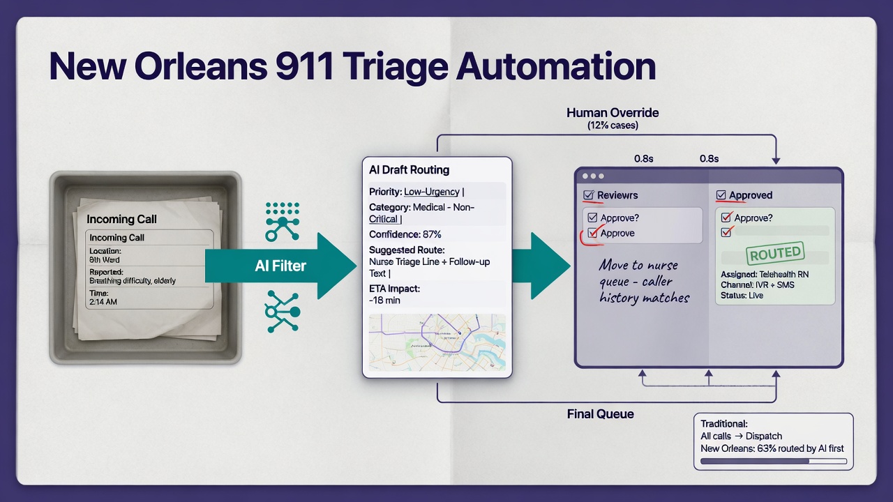 inside paper visual for Triage as a Filter: New Orleans’ Move to AI-Managed 911 Routing: Turning the Idea Into a Useful Workflow