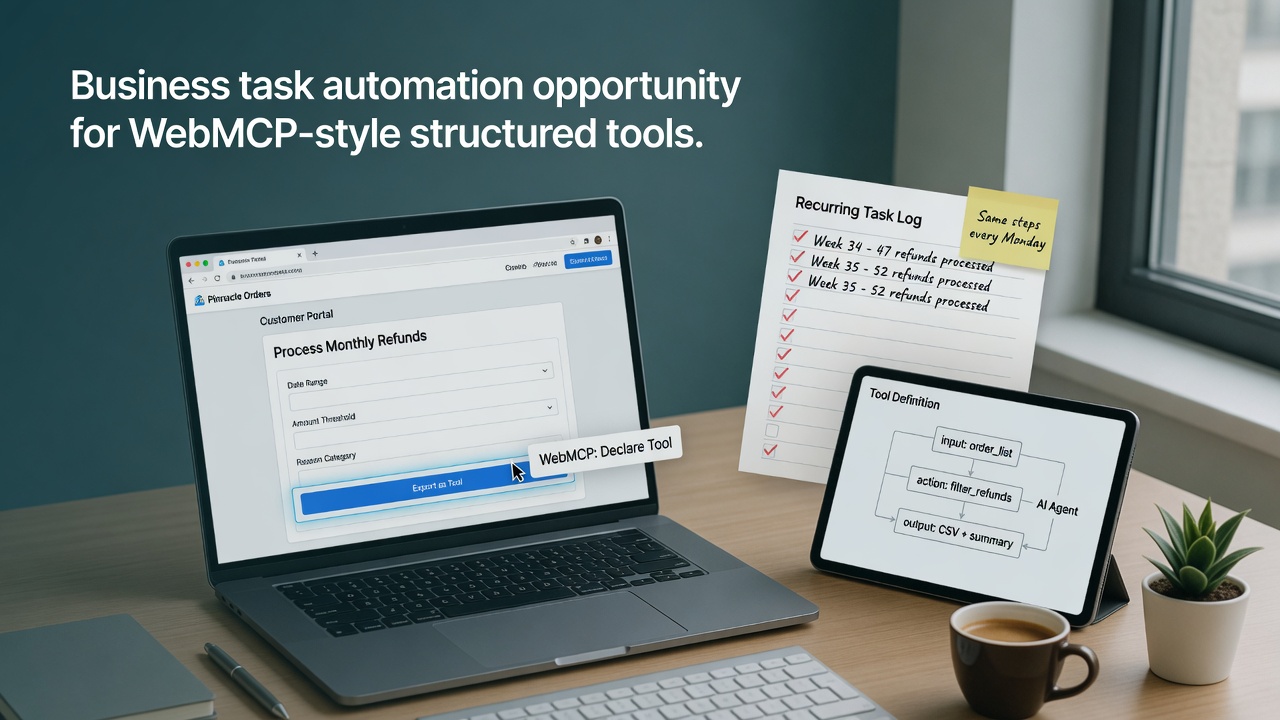 main thumbnail for WebMCP: Websites Declare Structured Tools for AI Agents: Turning the Idea Into a Useful Workflow