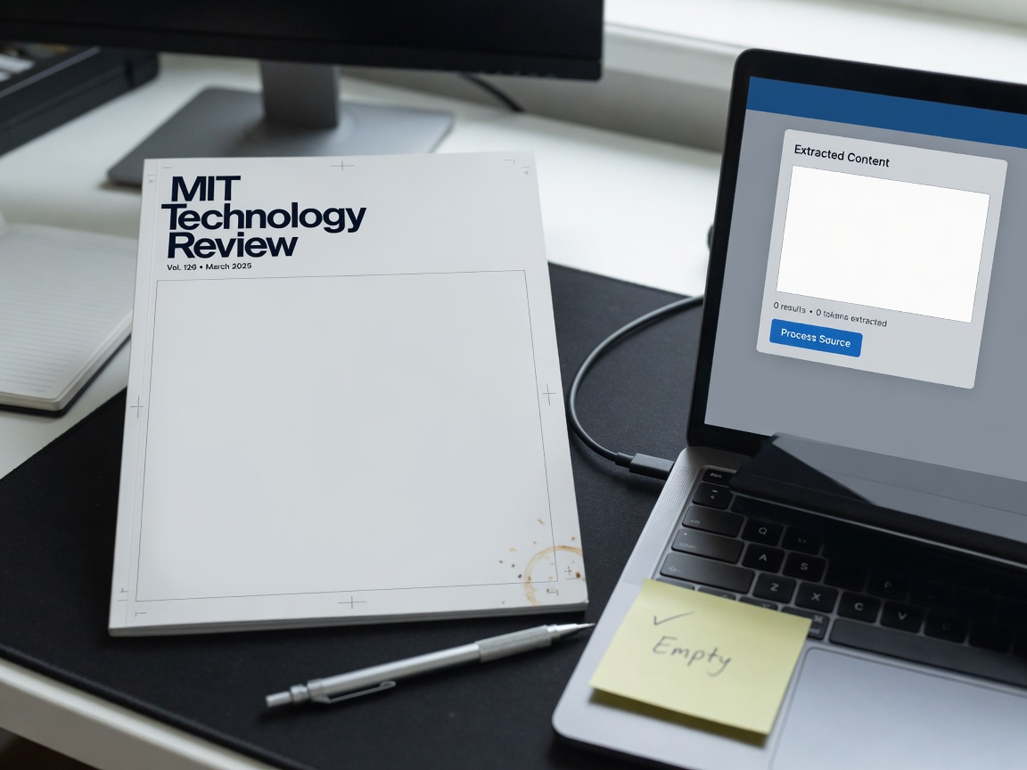 main thumbnail for What An Empty MIT Technology Review Source Actually Tells You